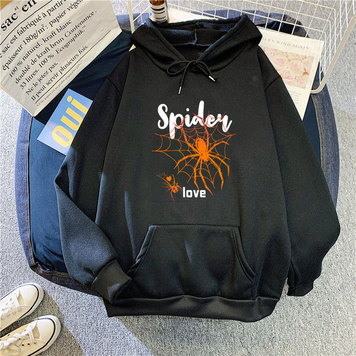 Women's hoodie with creative spider design Lisslune