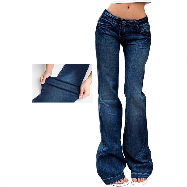 Women's Bootcut Jeans with Flexible Fit and High Waist Lisslune