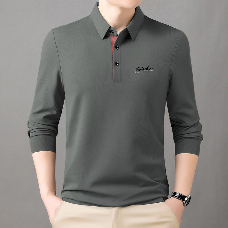 Men's polo shirt with extended sleeves and stylish collar Lisslune