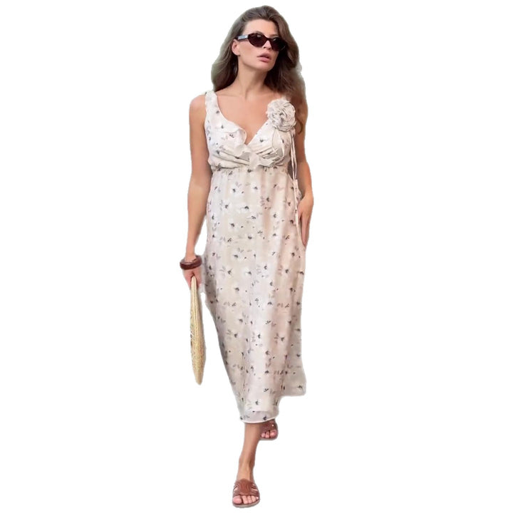 Women's Summer Maxi Dress with Floral Pattern Lisslune
