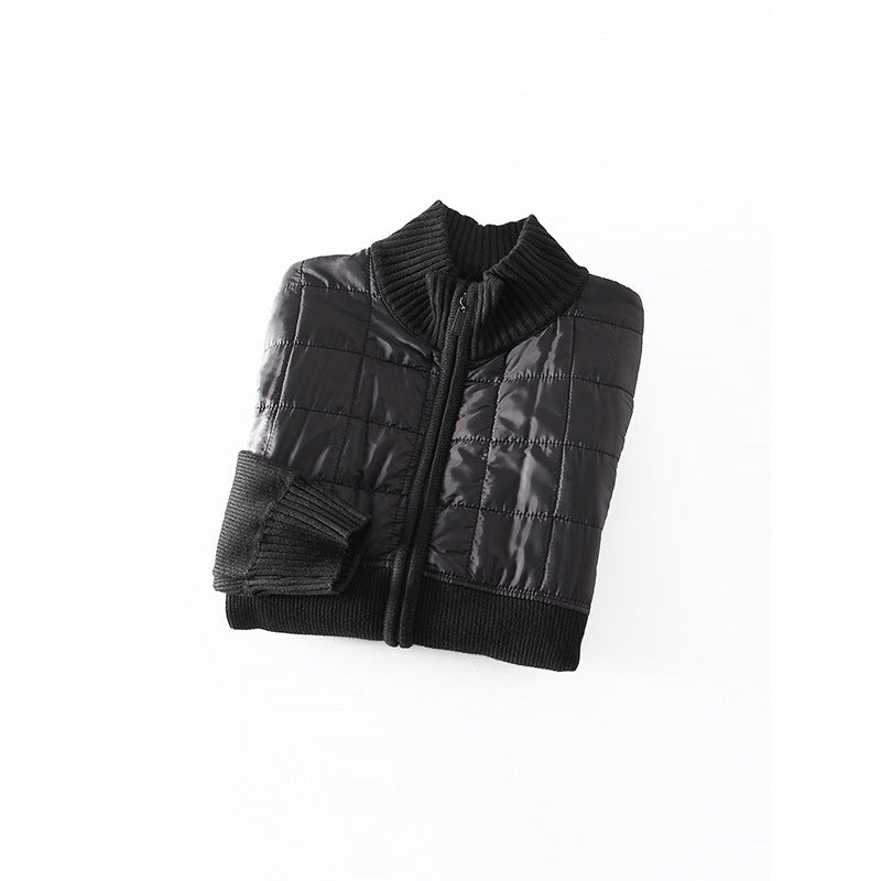 Men's Cardigan with Innovative Quilted Detail and Practical Pockets Lisslune