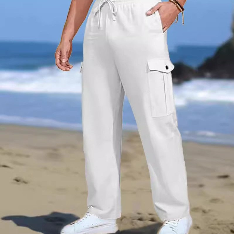 Men's cargo pants with side pockets and adjustable waistband Lisslune