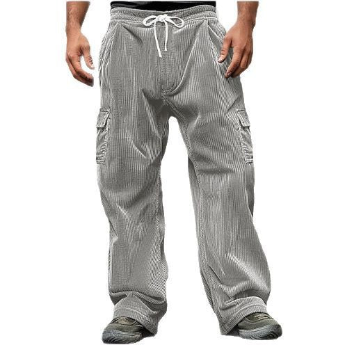 Men's cargo pants with elastic waistband and spacious pockets Lisslune
