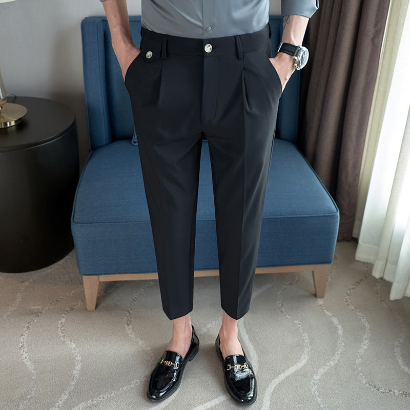 Men's elegant suit trousers with modern cut and practical pockets Lisslune