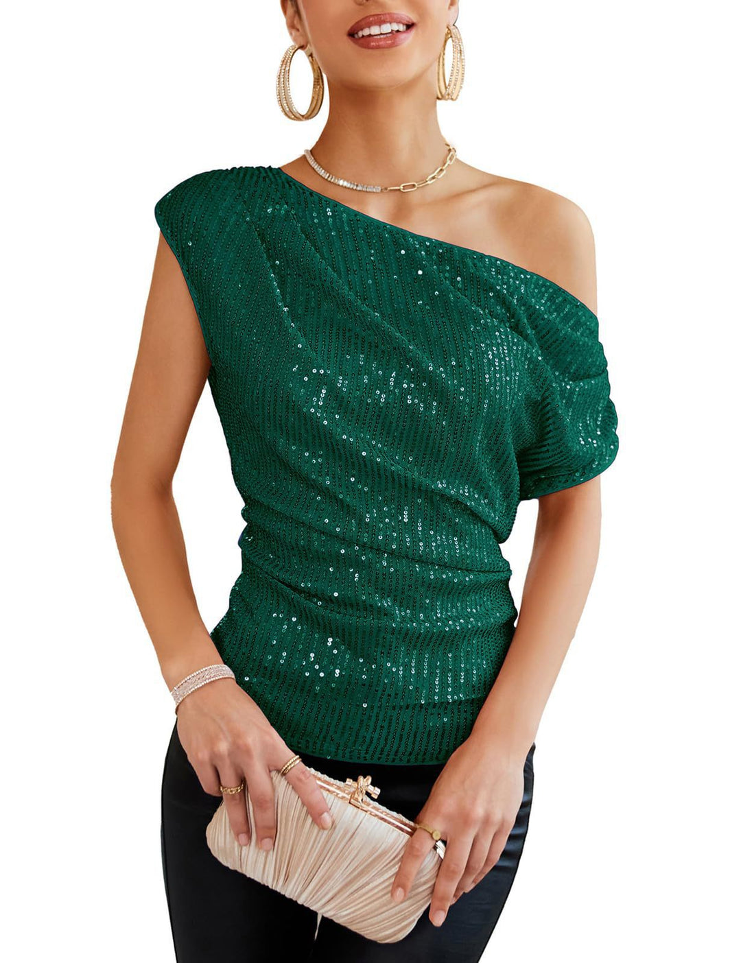 Women's Off-Shoulder Glamour Shirt Lisslune