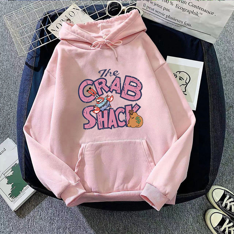 Women hoodie with creative crab motif Lisslune