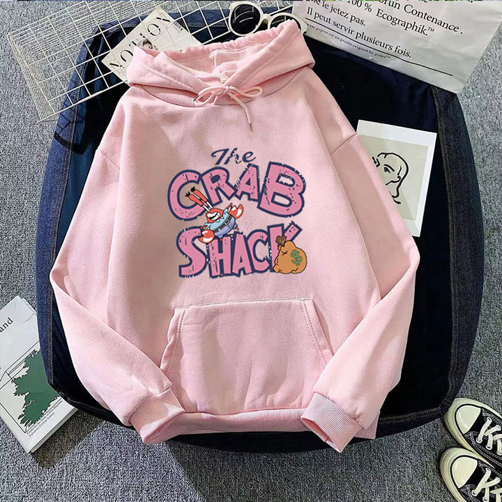 Women hoodie with creative crab motif Lisslune