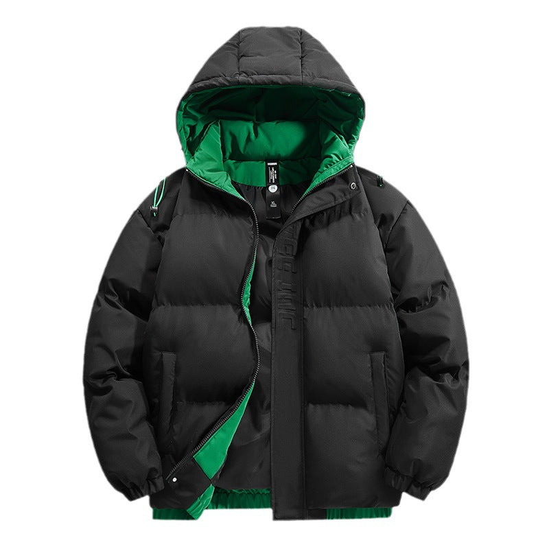 Men's fashionable quilted winter jacket with removable hood and insulating lining Lisslune