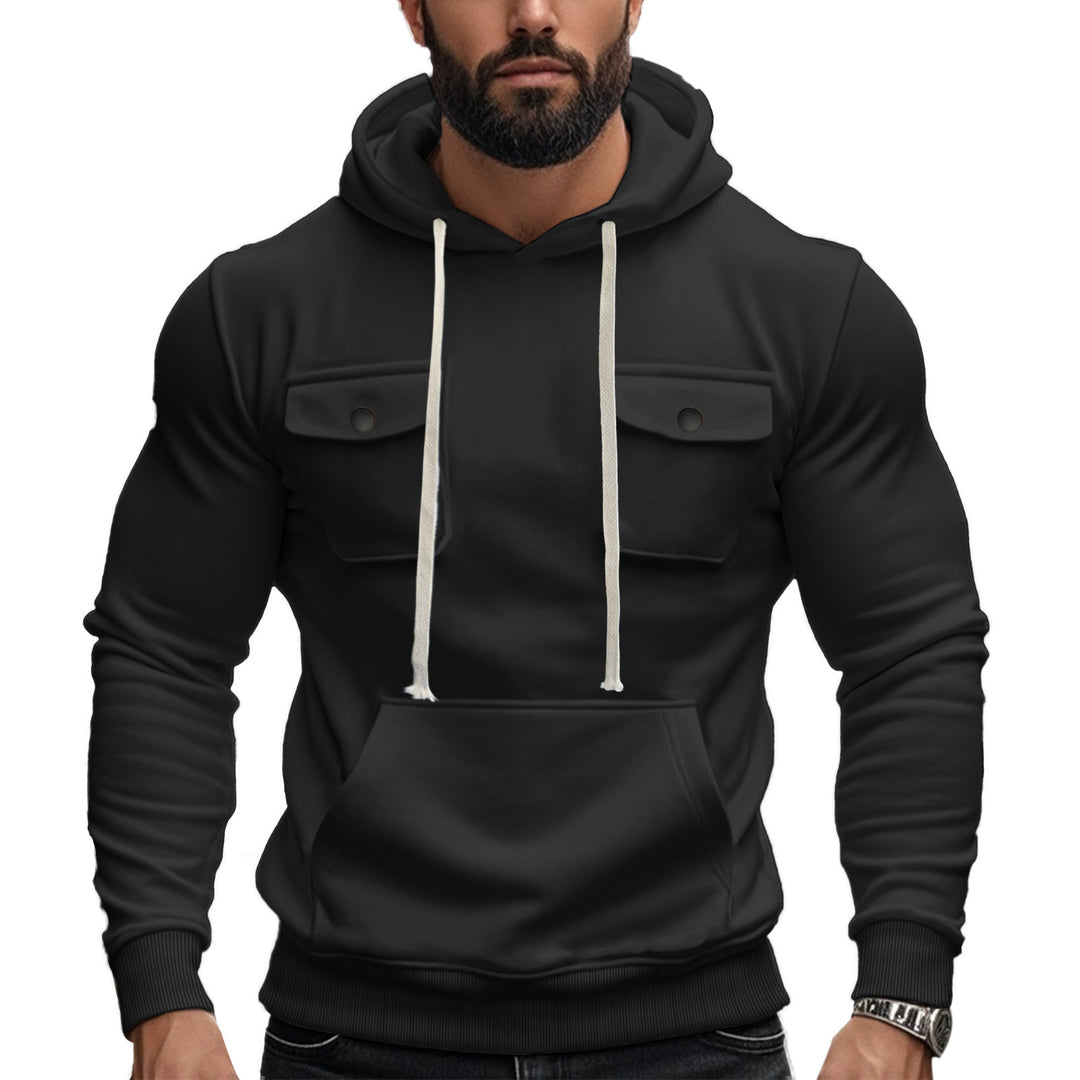 Men's hoodie with practical chest pockets Lisslune