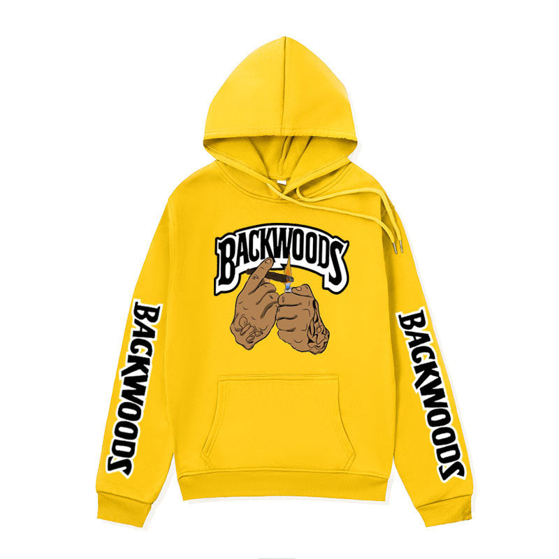 Women’s hooded sweater with creative graphic design and side kangaroo pockets Lisslune