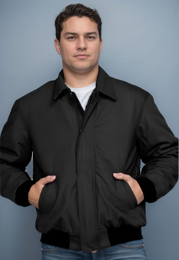 Men's stylish bomber jacket with practical pockets and elastic waistband Lisslune