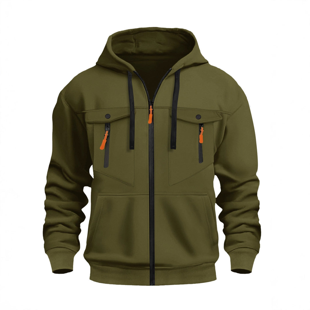 Men's Functional Hoodie Jacket with Practical Zipper Pockets Lisslune