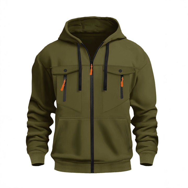 Men's Functional Hoodie Jacket with Practical Zipper Pockets Lisslune