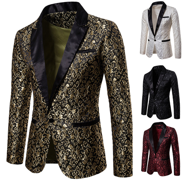Men's Sequin Blazer with Elegant Design Lisslune
