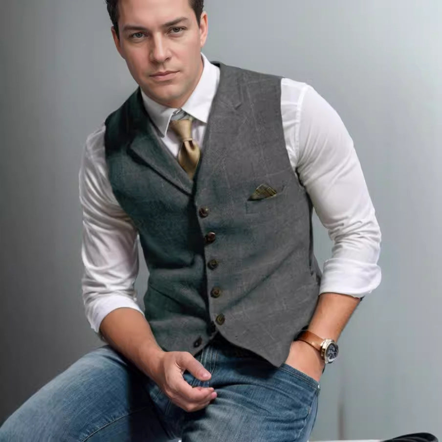 Men's stylish elegant vest with fine fabric Lisslune