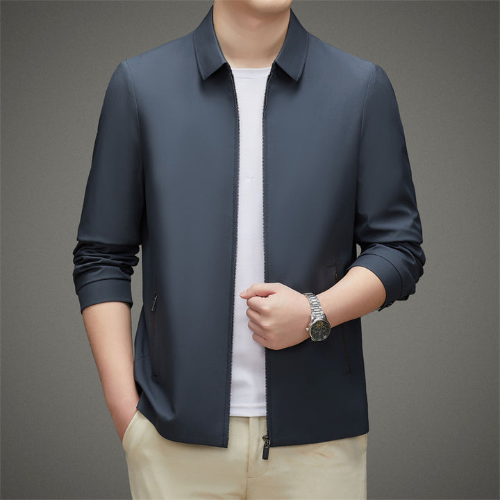 Men's Sporty Jacket with High Collar and Practical Pockets Lisslune