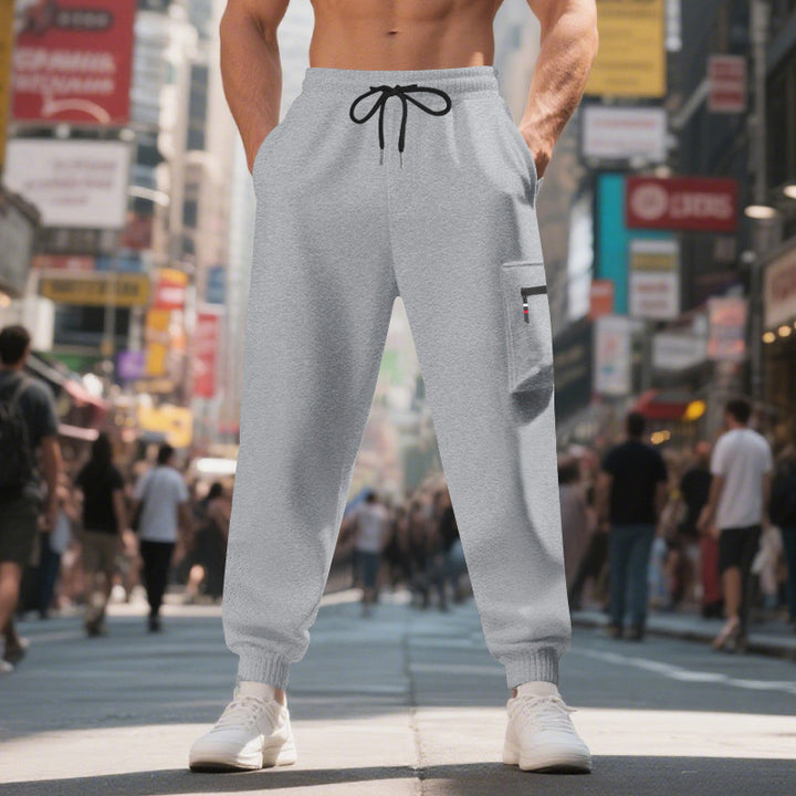 Men's casual cargo joggers with practical side pockets and elastic waistband Lisslune