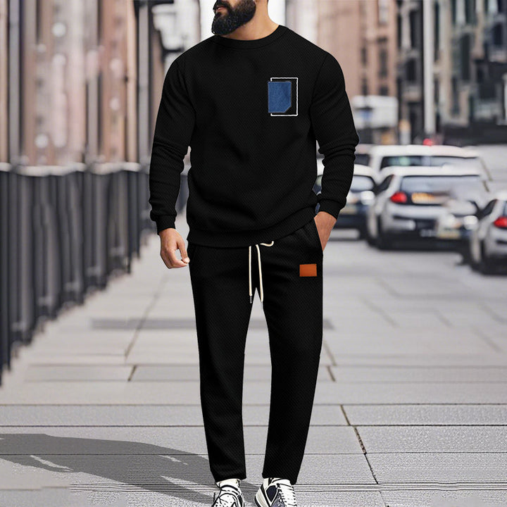 Men's Comfortable Leisure Suit with Fashionable Design and Practical Pockets Lisslune