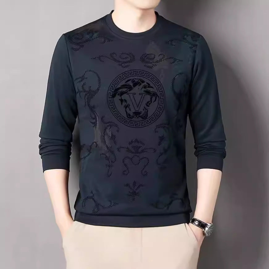 Men's stylish long sleeve shirt with impressive graphic print Lisslune