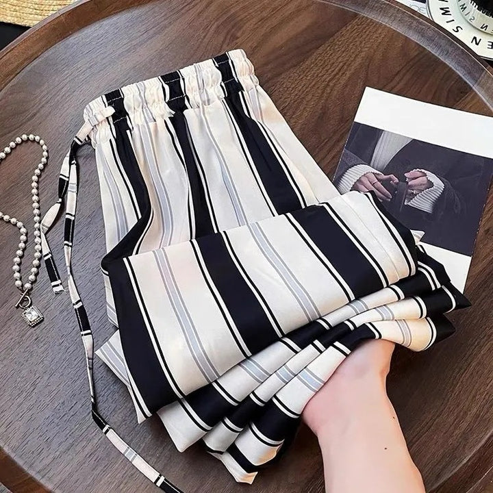 Women Elegant and Comfortable Striped Culotte Shorts Lisslune