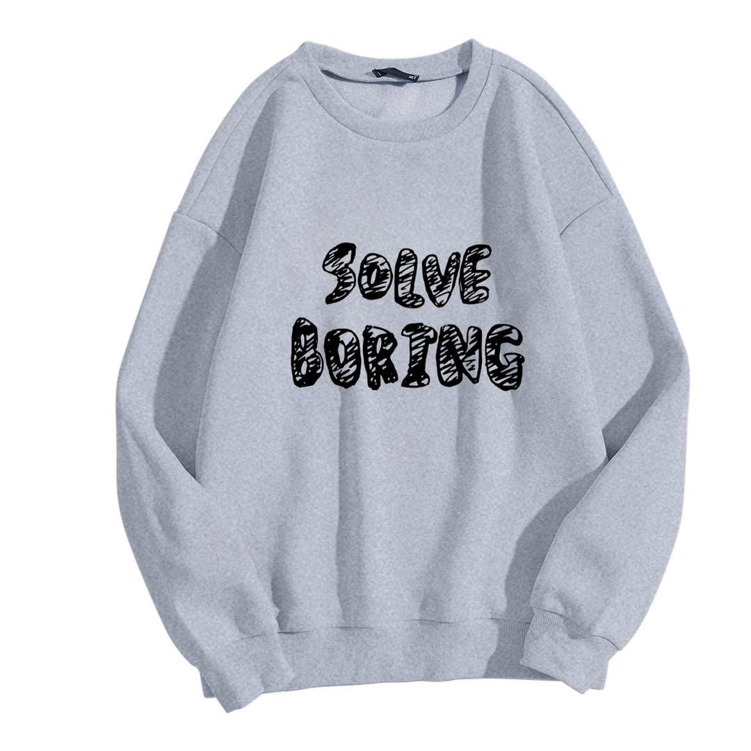Women's casual sweatshirt with creative lettering Lisslune