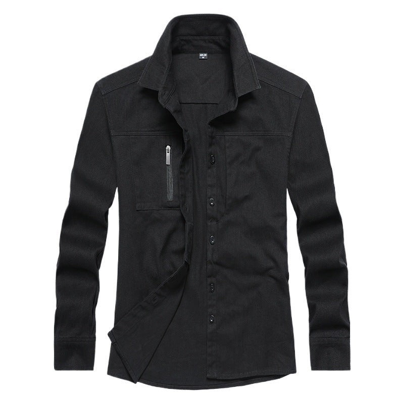 Men's long sleeve shirt with practical pockets and modern cut Lisslune