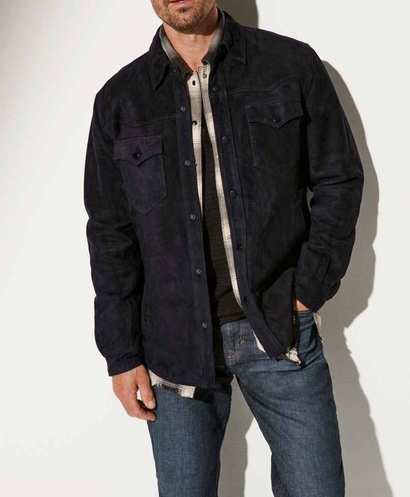 Men's suede jacket in a modern cut with practical pockets Lisslune