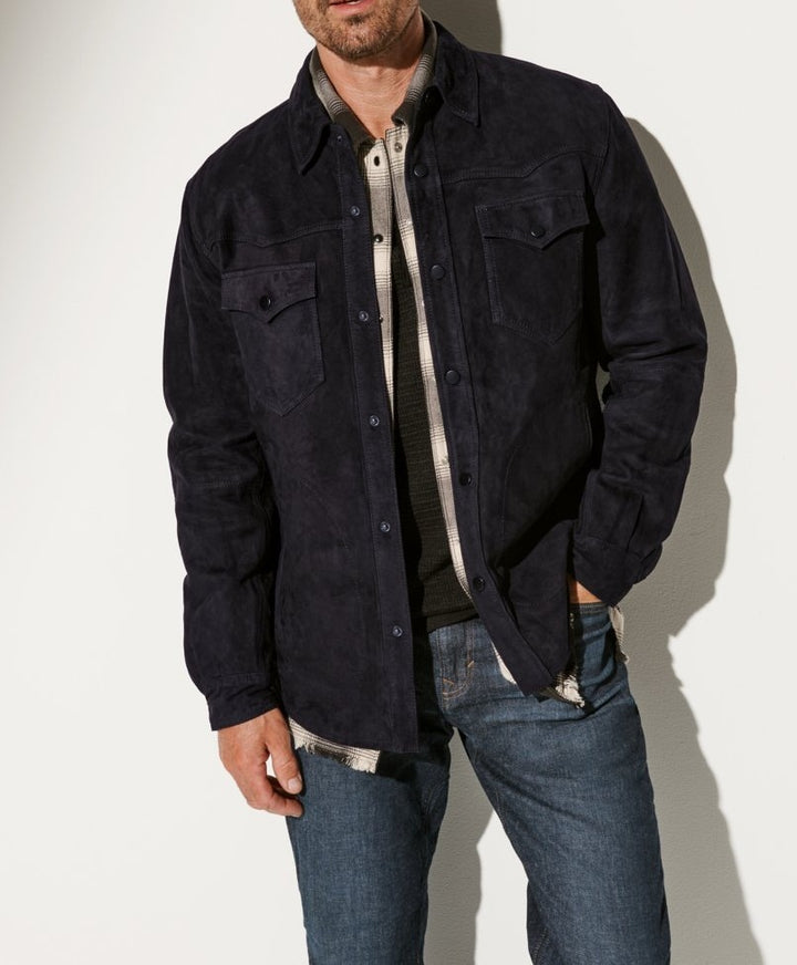 Men's suede jacket in a modern cut with practical pockets Lisslune