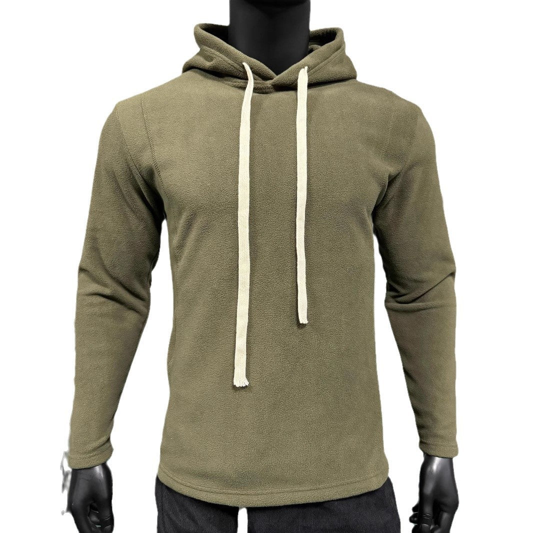 Men's fleece hoodie with fashionable cut and side zippers Lisslune