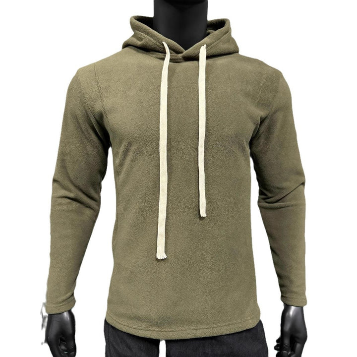 Men's fleece hoodie with fashionable cut and side zippers Lisslune