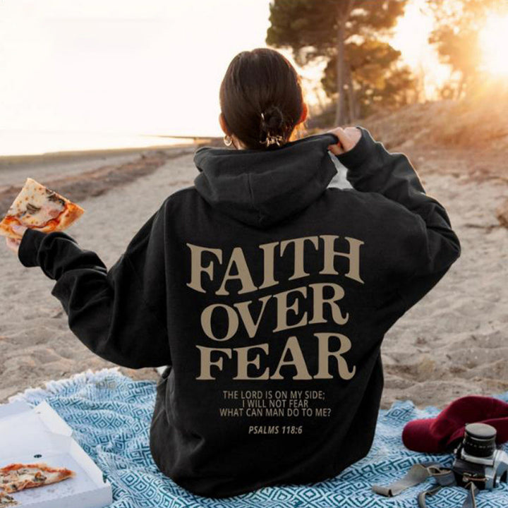 Women's hoodie with inspirational lettering and high-quality cotton Lisslune