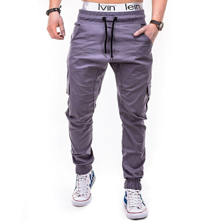 Men's cargo jogging pants with elastic waistband and practical side pockets Lisslune