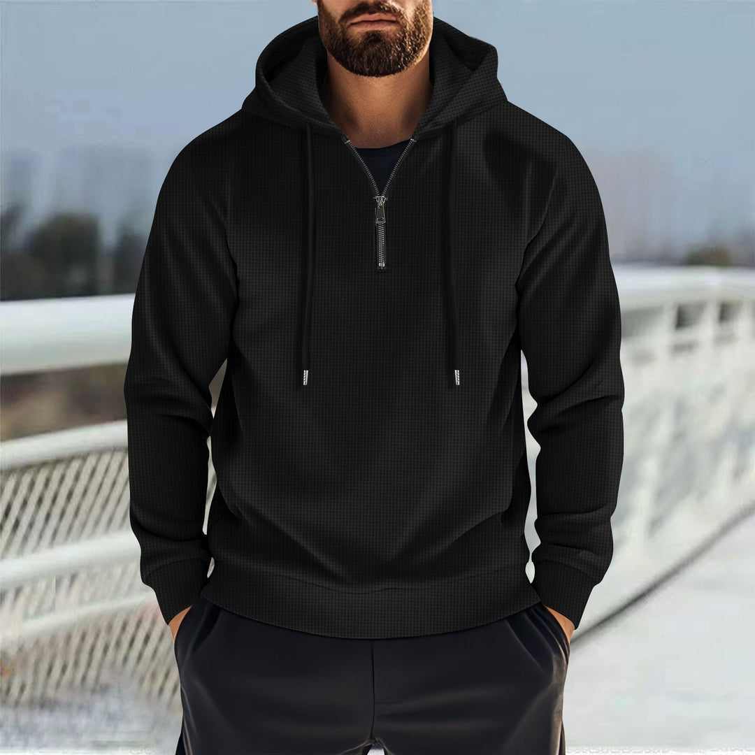 Men's functional sweater with practical zipper and sporty design Lisslune