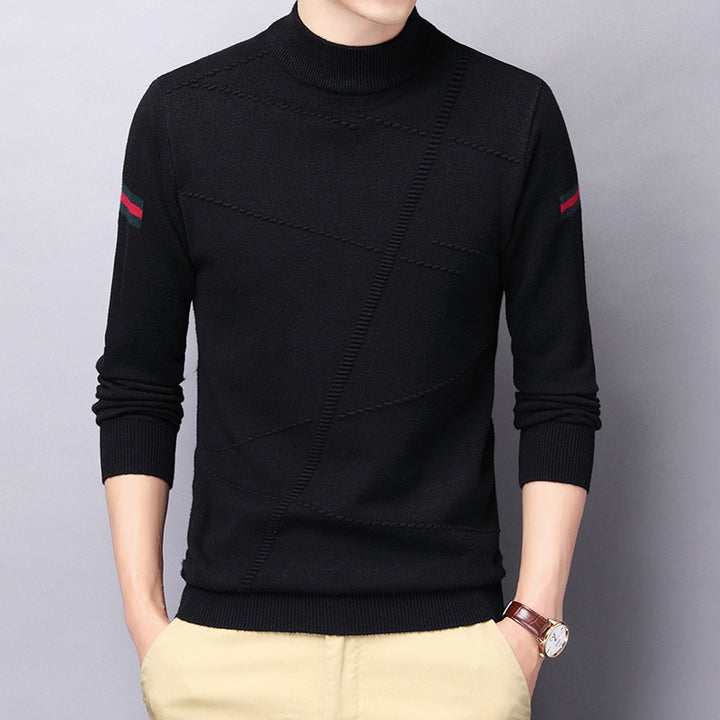 Men's Refined Turtleneck Sweater with Textured Design Lisslune