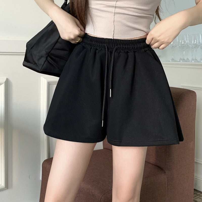 Women's Comfortable Sweat Shorts with Elastic Waistband and Casual Cut