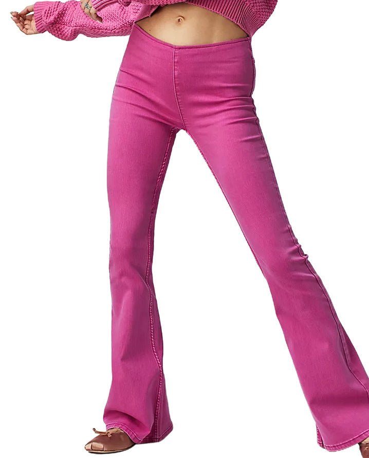 Women's Flared Jeans in a casual fit with a high waistband and flattering silhouette Lisslune