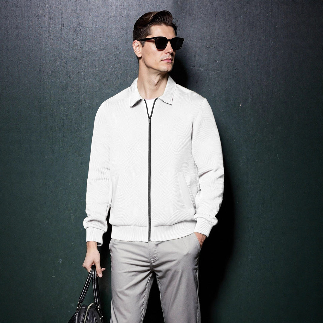 Men's sporty jacket with textured design and modern collar Lisslune