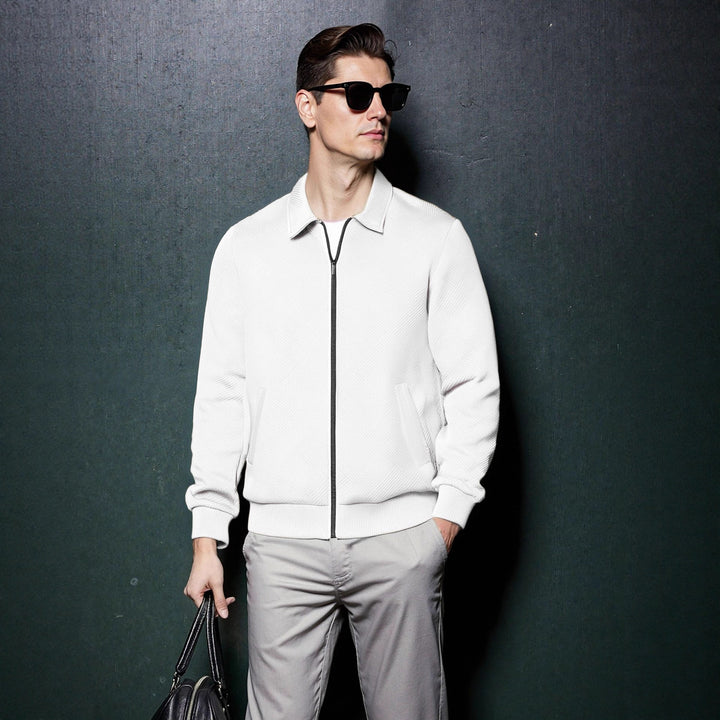 Men's sporty jacket with textured design and modern collar Lisslune