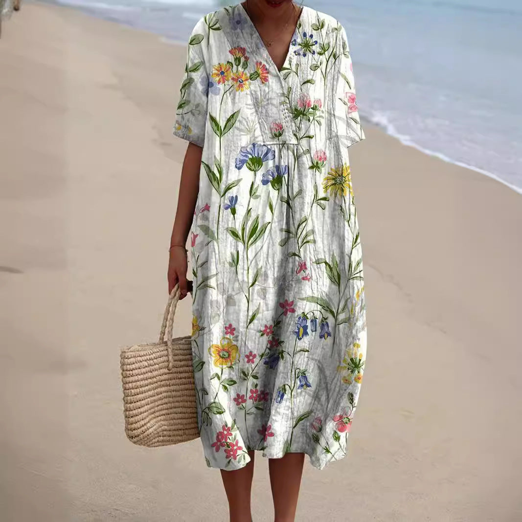 Lisslune | Colorful Summer Dress with Flowers