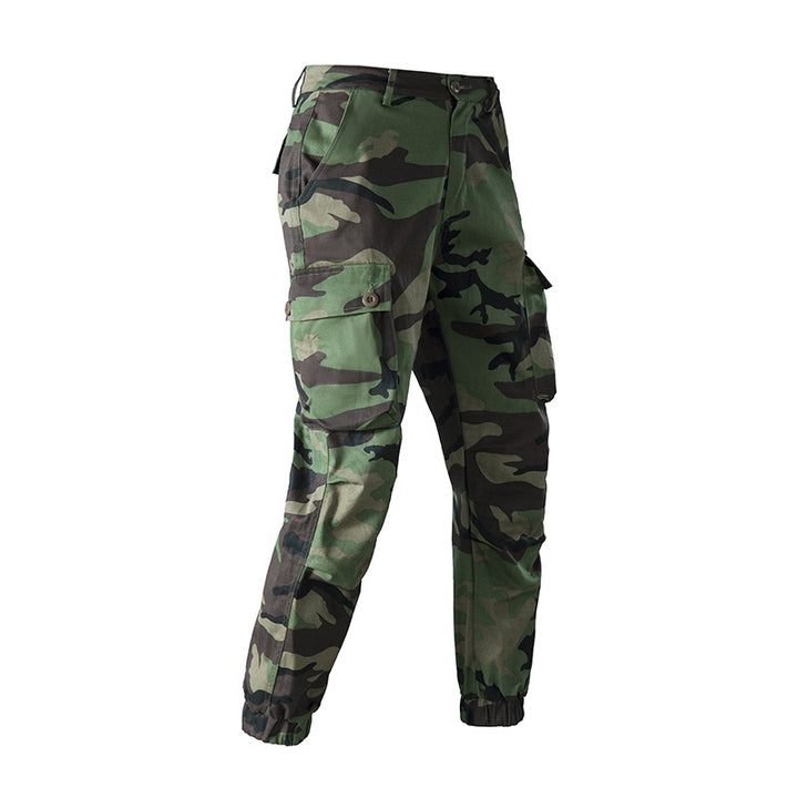 Men's Cargo Pants with Elastic Waist and Numerous Multifunctional Pockets Lisslune