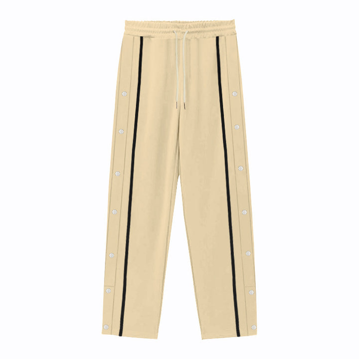Men's sporty training pants with snap button details and breathable function Lisslune