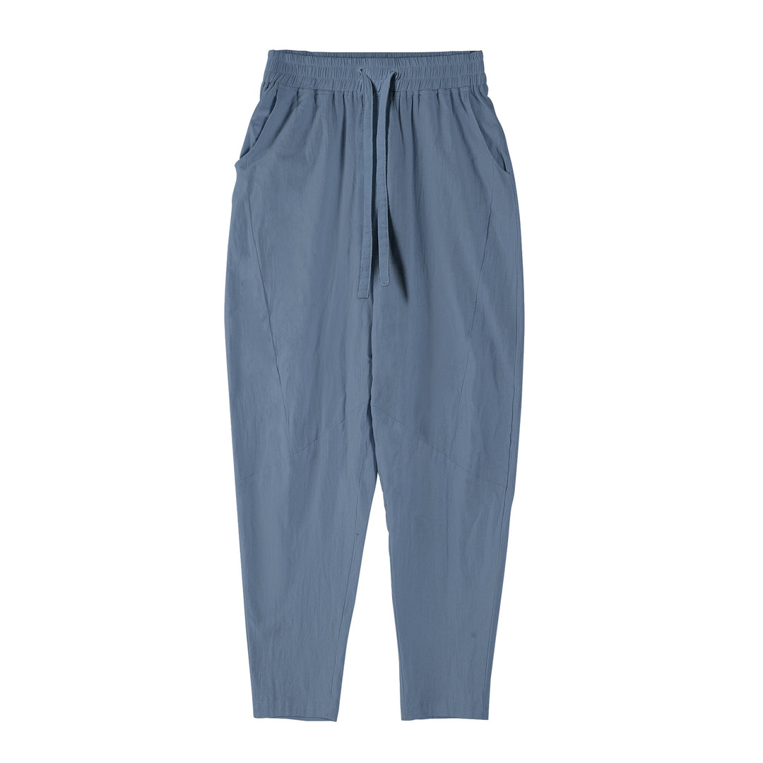 Men's lightweight leisure pants with elastic waistband and practical side pockets Lisslune