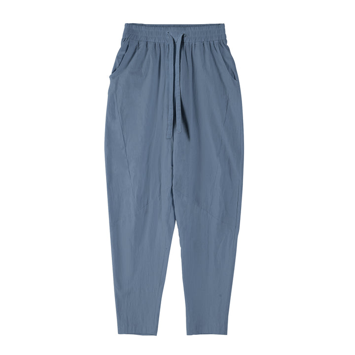 Men's lightweight leisure pants with elastic waistband and practical side pockets Lisslune