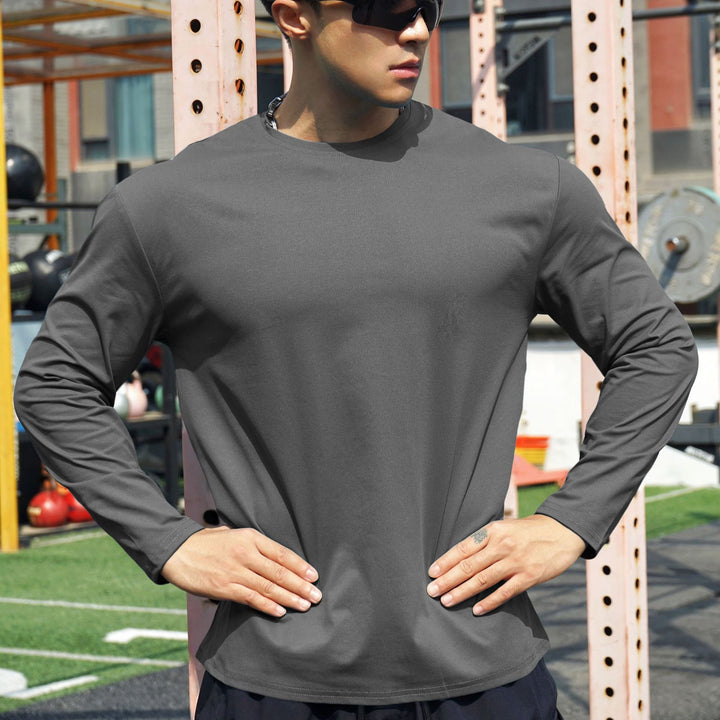 Men's Long Sleeve Sports Shirt with Breathable and Moisture-Regulating Technology Lisslune