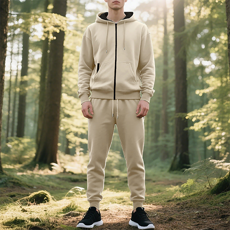 Men's casual hoodie with jogger pants in a relaxed fit Lisslune