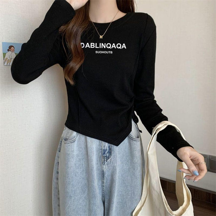 Women’s long sleeve shirt with creative print and casual cut