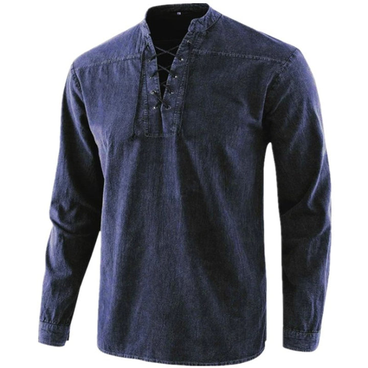 Men's casual shirt with lace closure Lisslune
