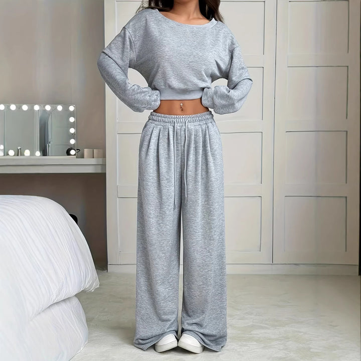 Damen Komfortables Lounge-Set mit weitem Schnitt und elastischem Bund Lisslune