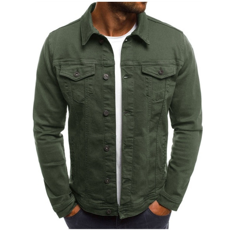 Men's denim jacket with classic cut and functional breast pockets Lisslune