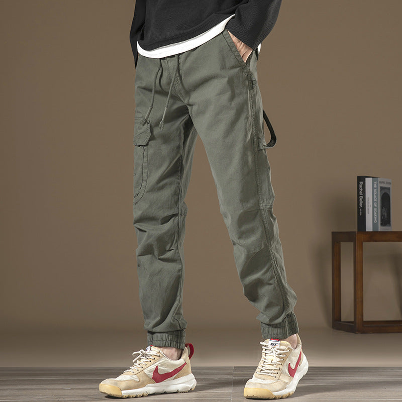 Men's cargo pants with functional pockets and elastic waistband Lisslune